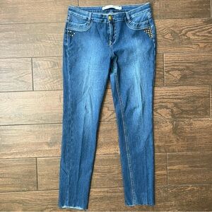Y2k dark blue high waisted skinny jeans